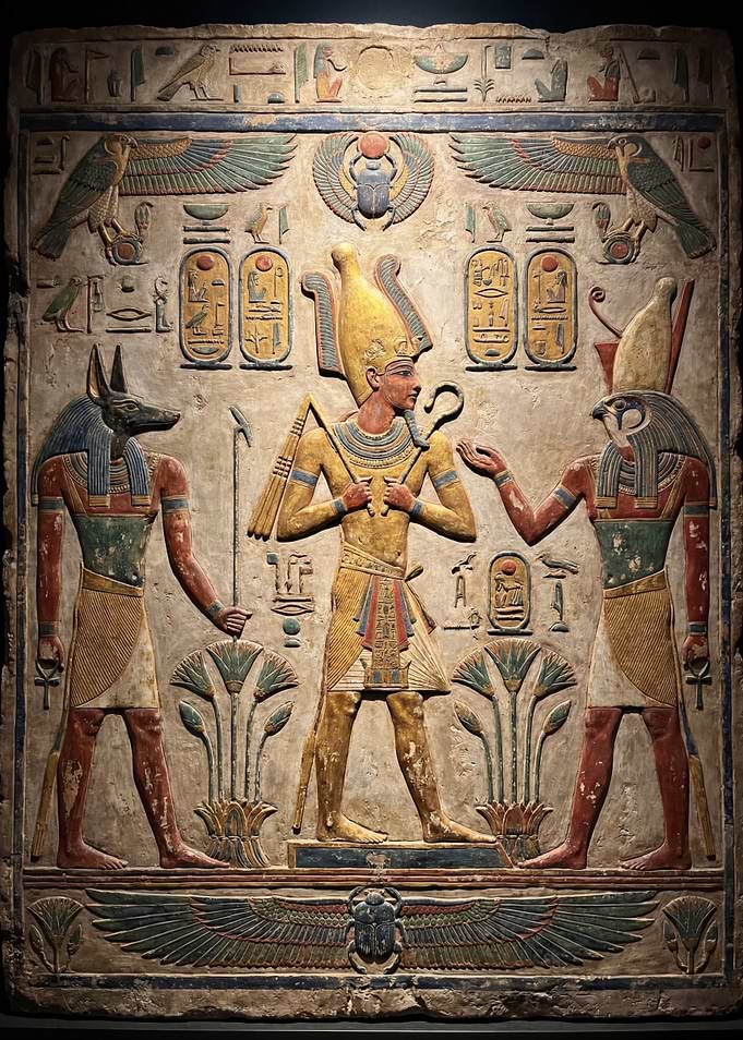 Ancient Egyptian Relief with Pharaohs