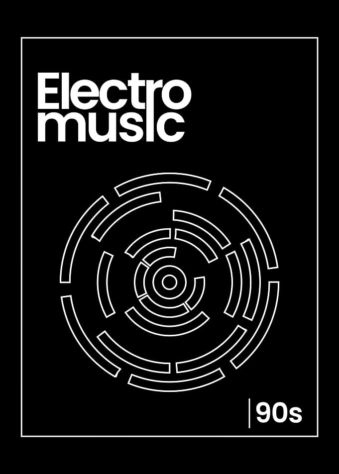 Electro Music 90s Minimalist Poster