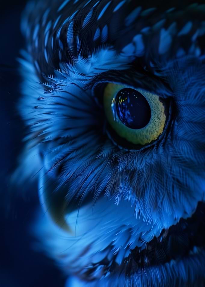 Close-up of an Owl's Eye