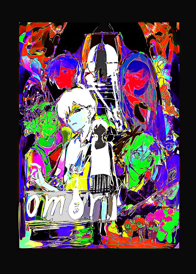 Omori Game Colorful Abstract Art