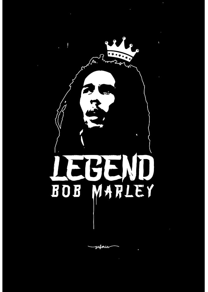 Bob Marley Legend Black and White