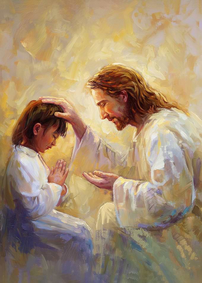 Jesus Blessing a Child Painting