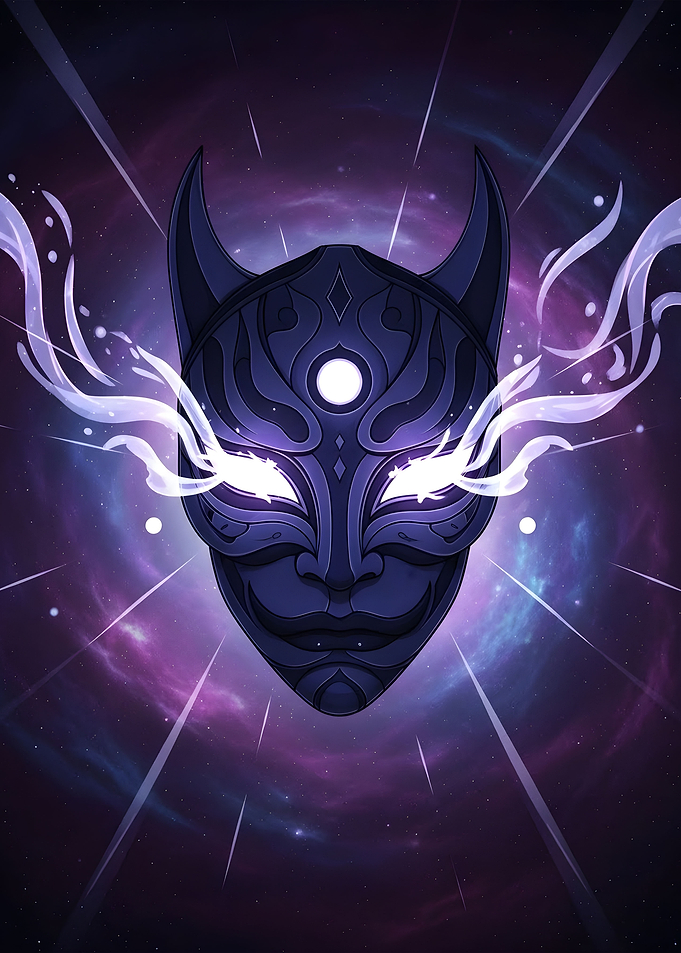 Mystical Mask with Glowing Eyes