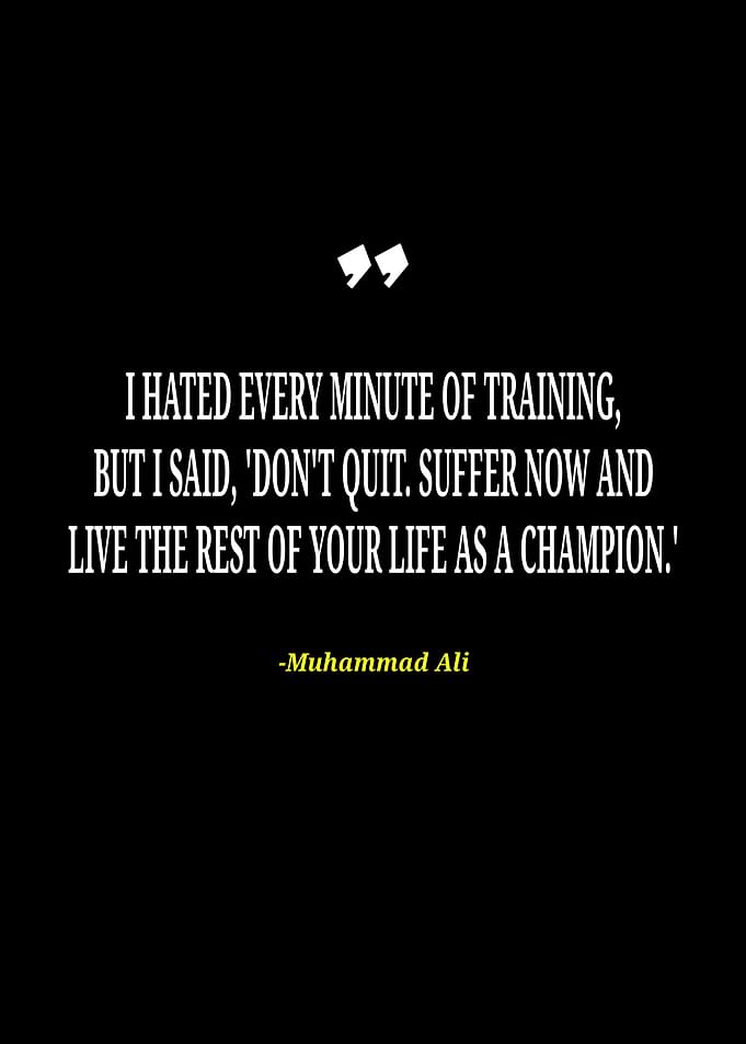 Muhammad Ali Inspirational Quote Poster