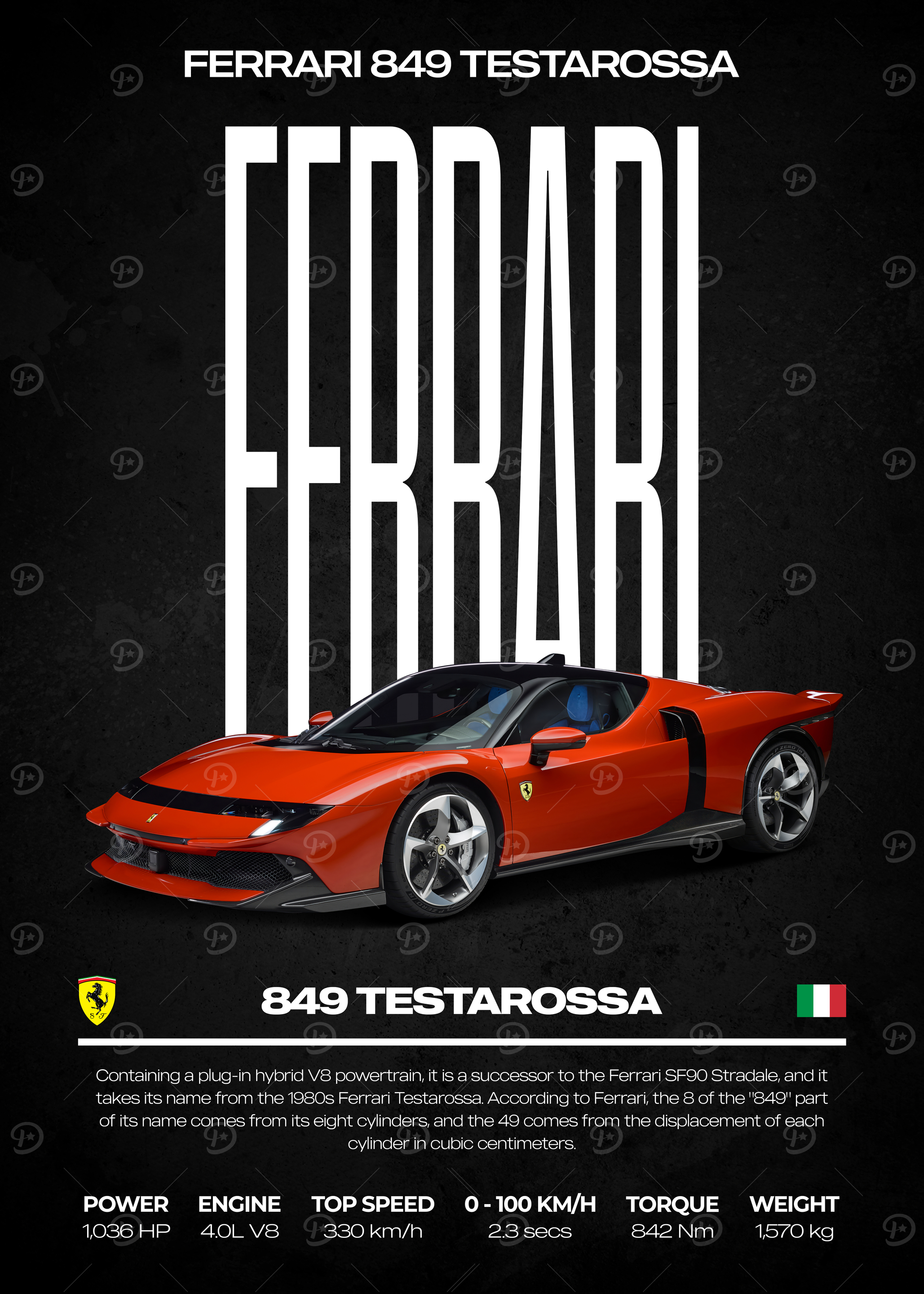 Ferrari Posters Online - Shop Unique Metal Prints, Pictures