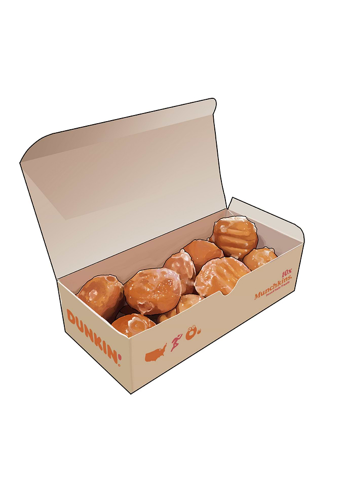 Dunkin' Munchkins Box Illustration