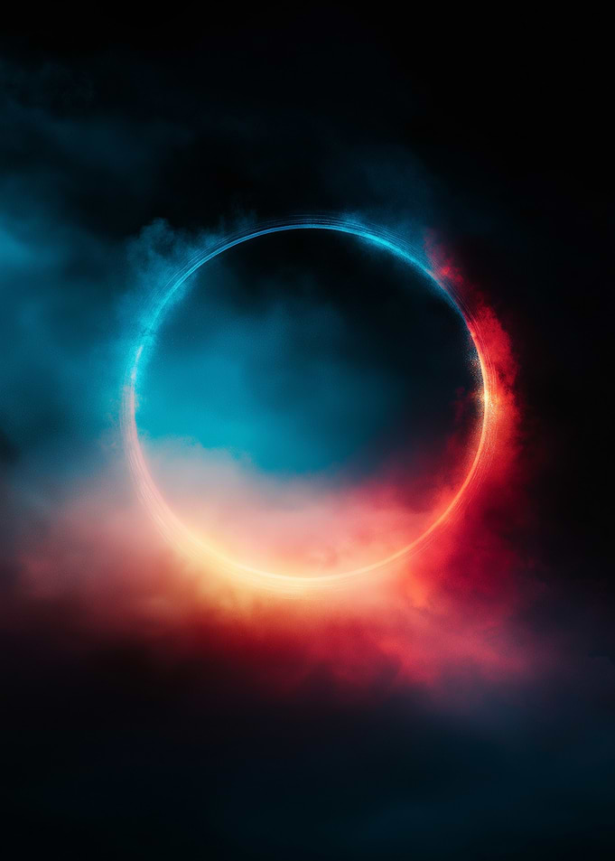 Abstract Ring of Light and Cloud