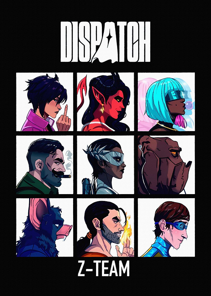 Dispatch Z-Team Character Grid