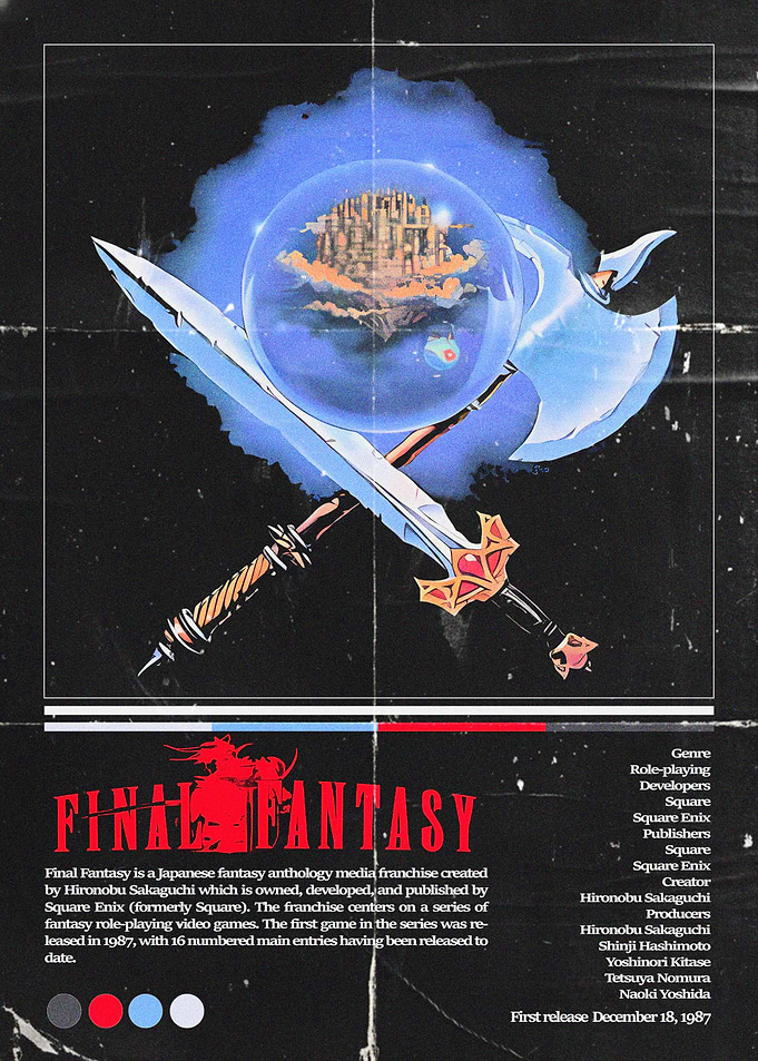 Final Fantasy Vintage Poster Art