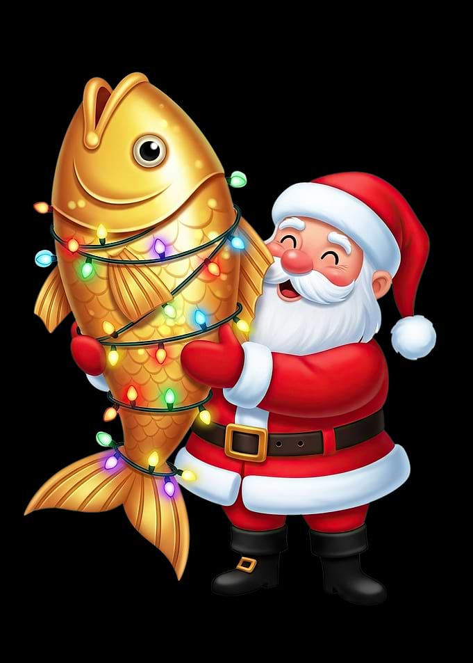 Santa Claus with Christmas Fish
