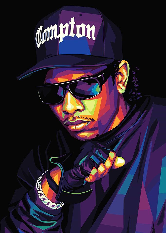 Eazy-E Colorful Portrait