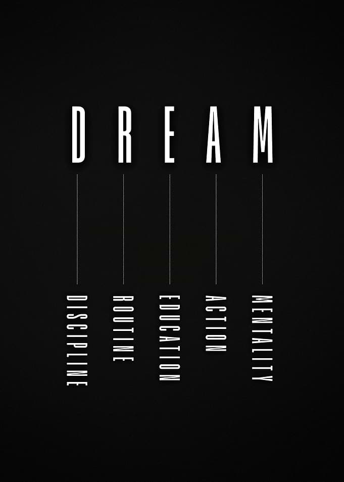 Dream Success Acronym Art