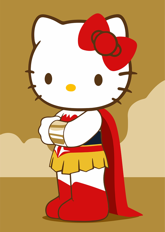 Hello Kitty as a Superhero