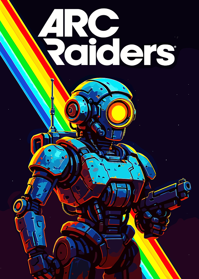 Arc Raiders Robot with Rainbow