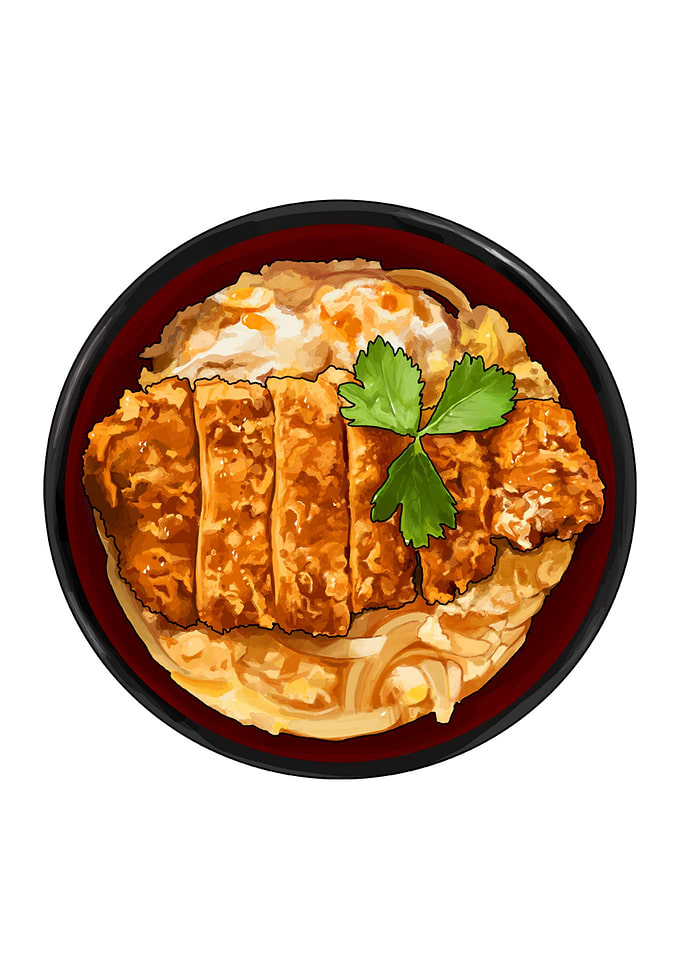 Katsudon Bowl Illustration