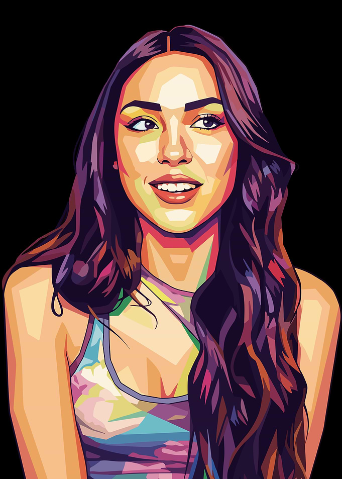 Olivia Rodrigo Colorful Portrait