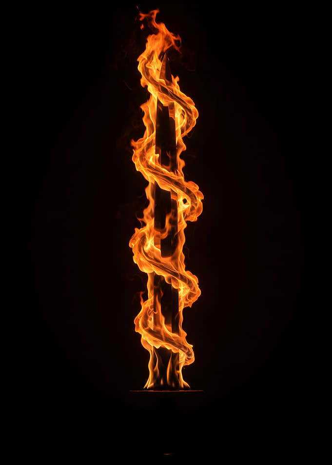 Fiery Pillar with Swirling Flames