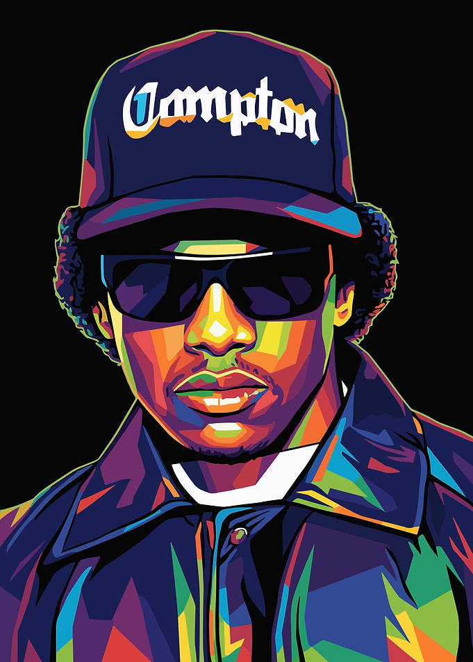 Eazy-E Colorful Portrait
