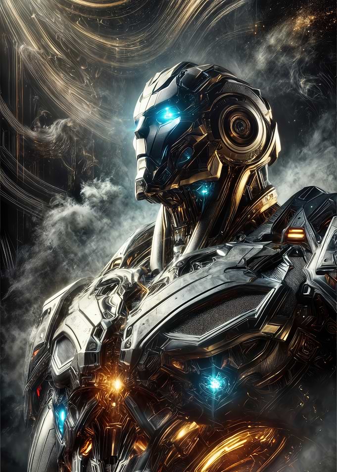 Cosmic Paladin Robot: Halo of Light