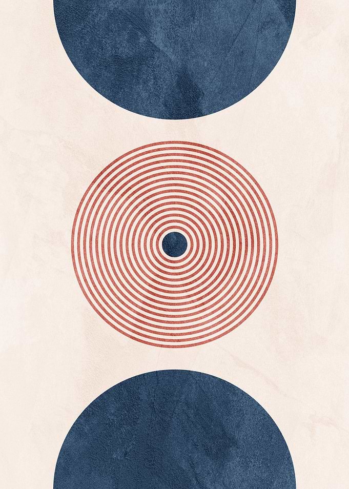 Abstract Circles Art Print