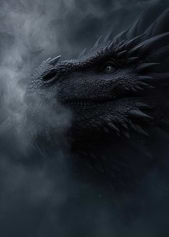 Smoky Dragon Head Close-Up
