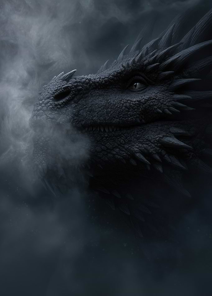 Smoky Dragon Head Close-Up