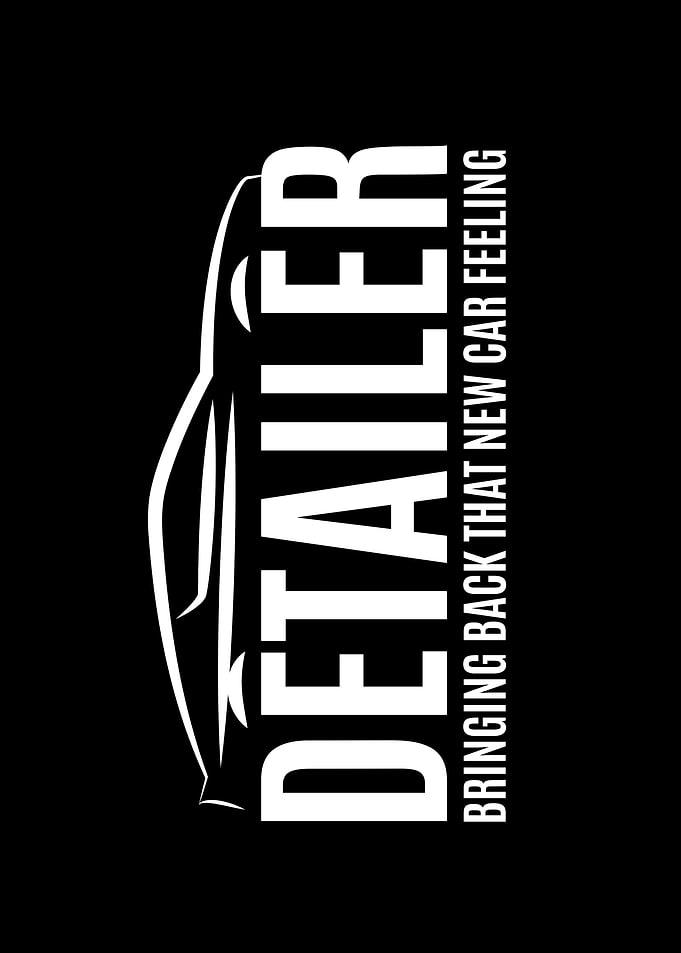 Detailer Car Service Black and White