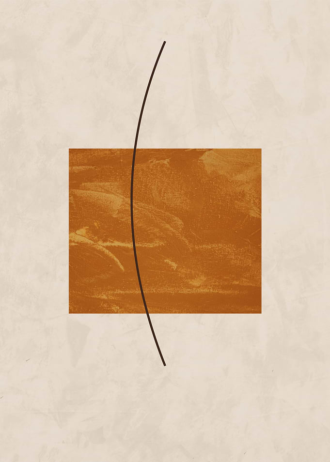 Abstract Geometric Art with Curved Line