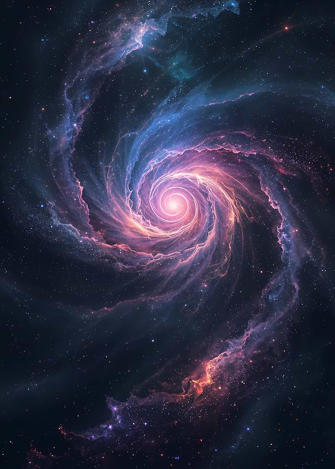 Cosmic Spiral Galaxy Nebula Art