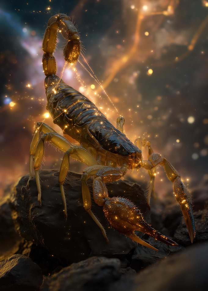 Scorpion with Glowing Lights