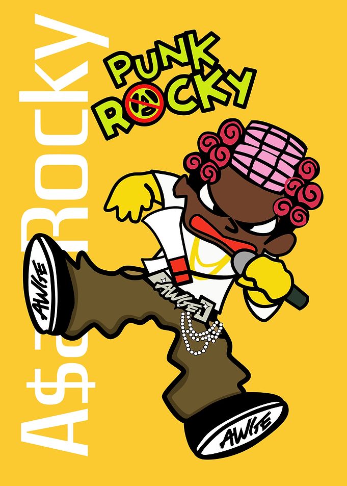 ASAP Rocky Punk Cartoon Illustration
