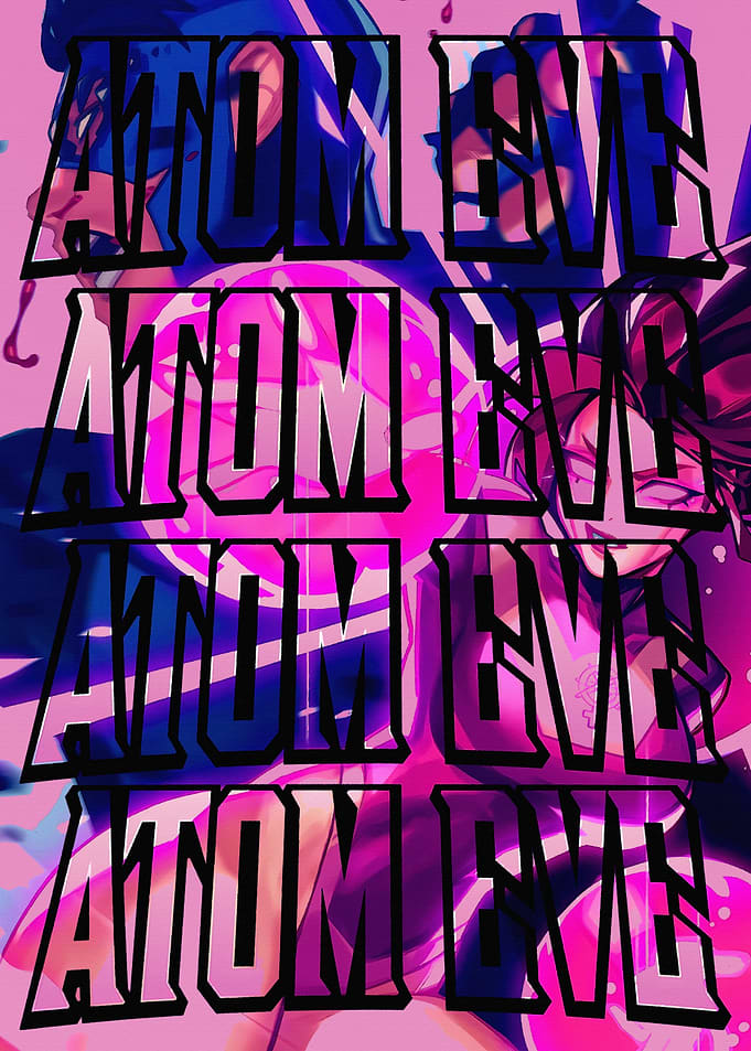 Atom Eve Anime Style Poster