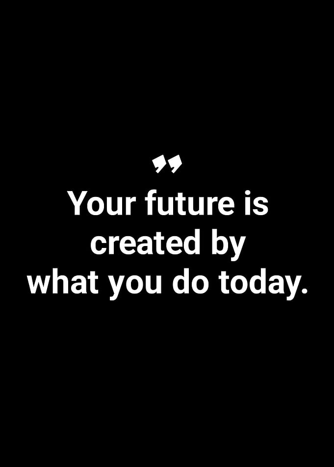 Inspirational Quote on Black Background
