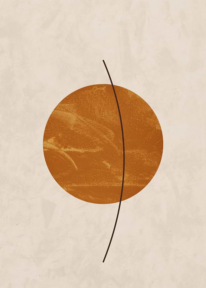 Abstract Circle and Line Art