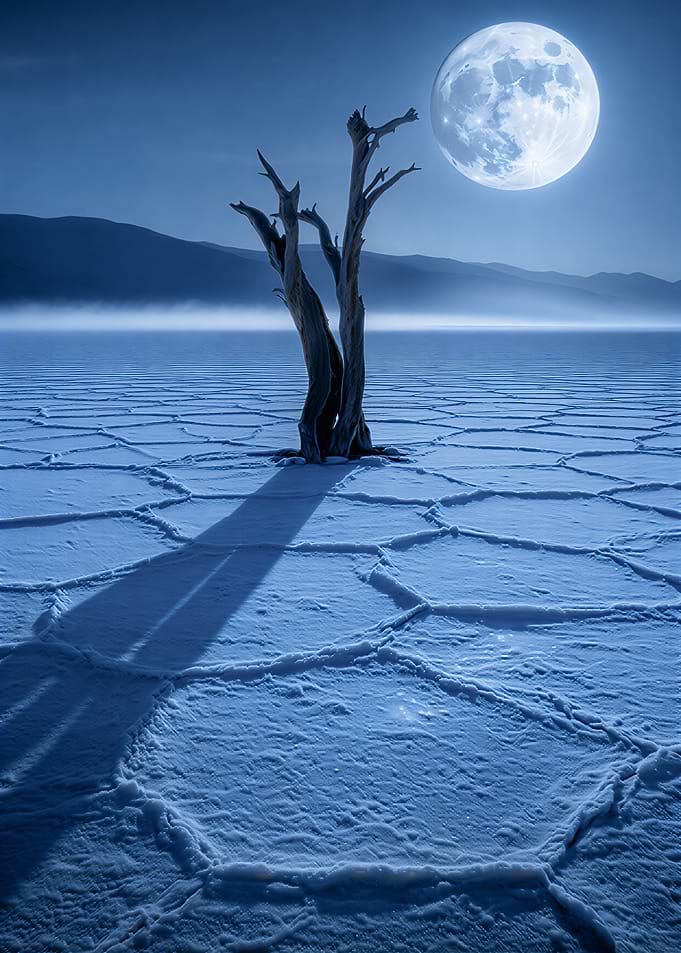 Moonlit Salt Lake