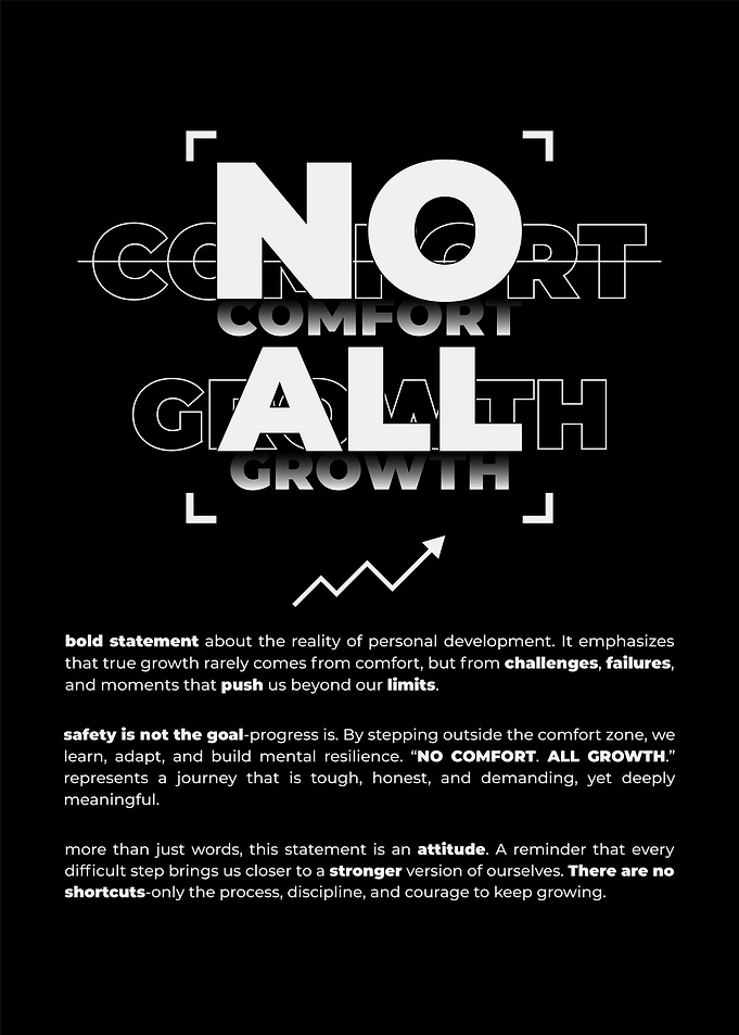 No Comfort All Growth Motivation