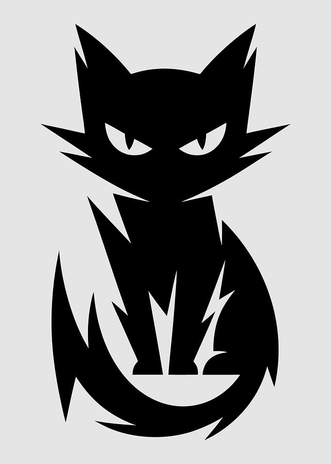 Electric Cat Silhouette