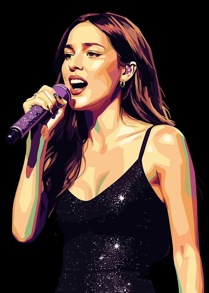 Olivia Rodrigo Pop Art Portrait