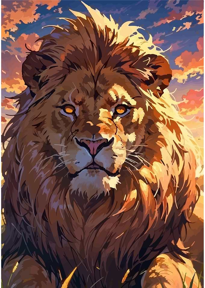 Majestic Lion Portrait
