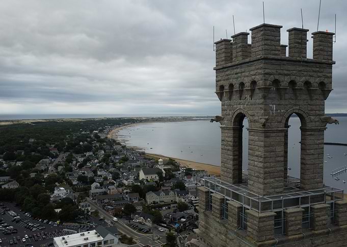 Provincetown Monument Overlooking Cape Cod Bay