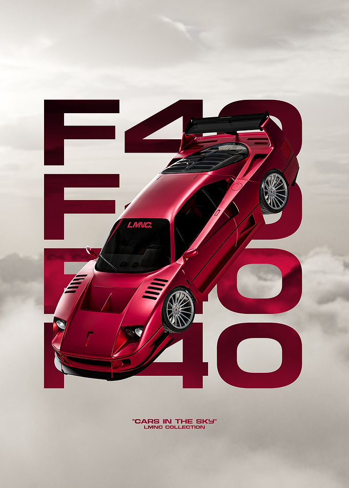 Red F40 In The Sky