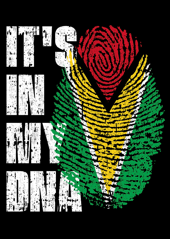 Guyana Flag Fingerprint DNA Pride