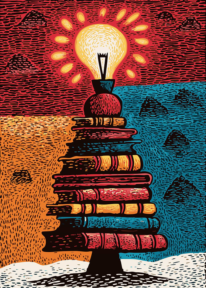 Christmas Tree of Books