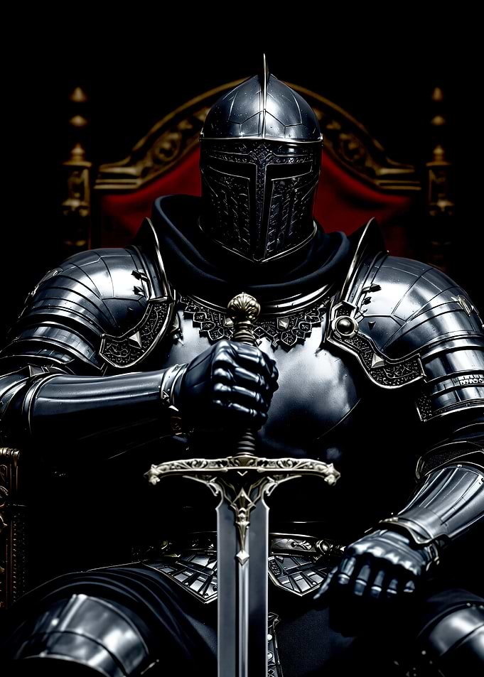 Knight on Throne with Sword