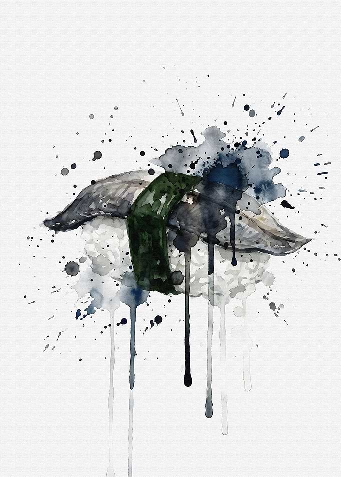 Watercolor Nodoguro Nigiri Nigiri Art