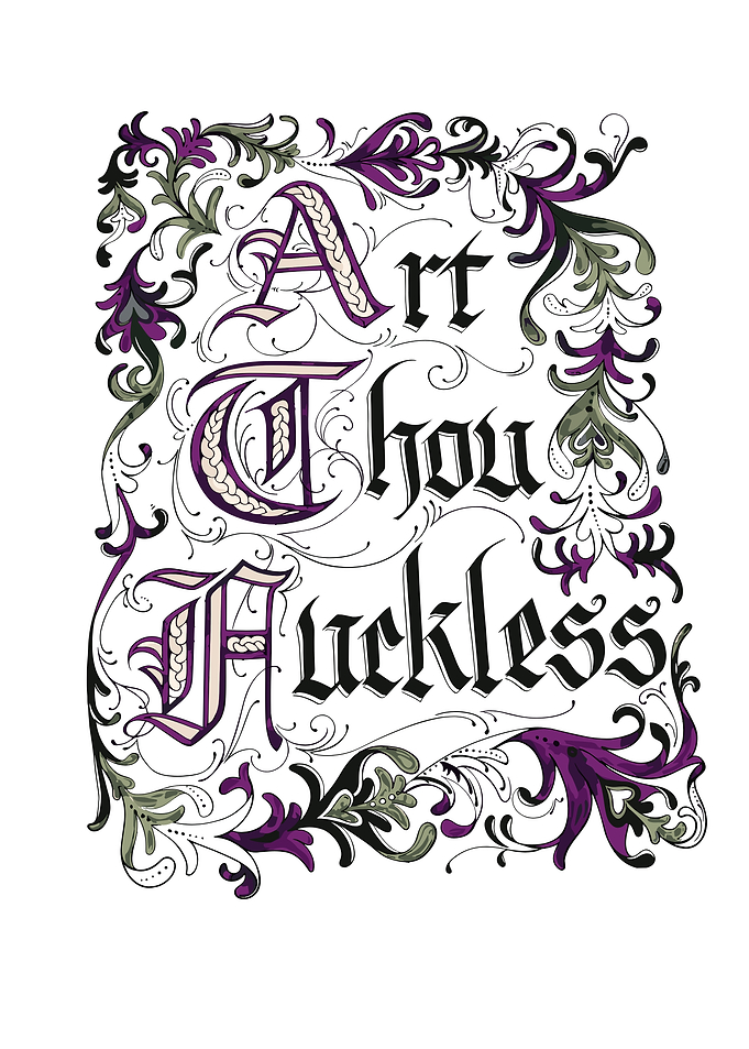 Art Thou Huckless Calligraphy