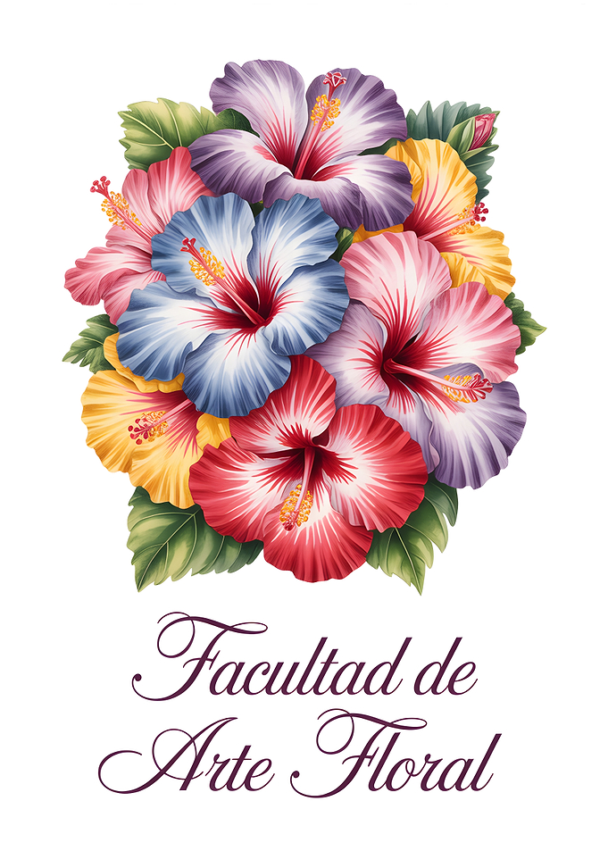 Colorful Hibiscus Flowers with Text