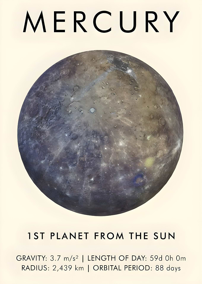 Mercury Planet Poster