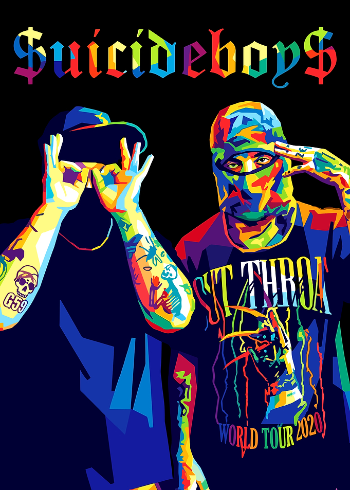 Suicideboys colorful digital art portrait