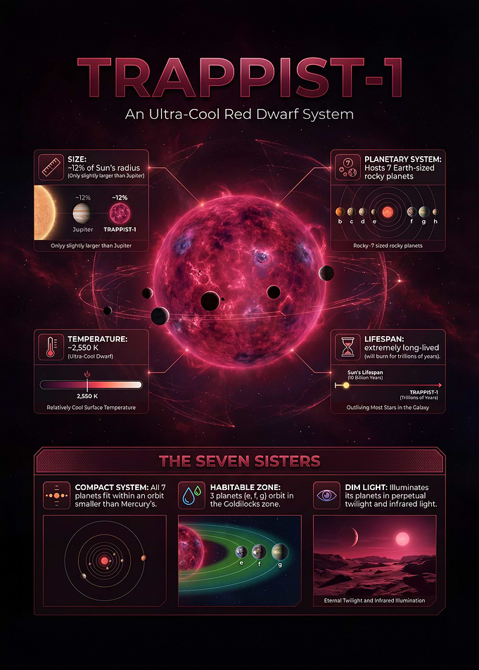 Trappist-1: An Ultra-Cool Red Dwarf System